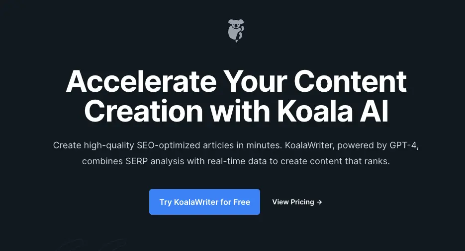 Koala Chat homepage