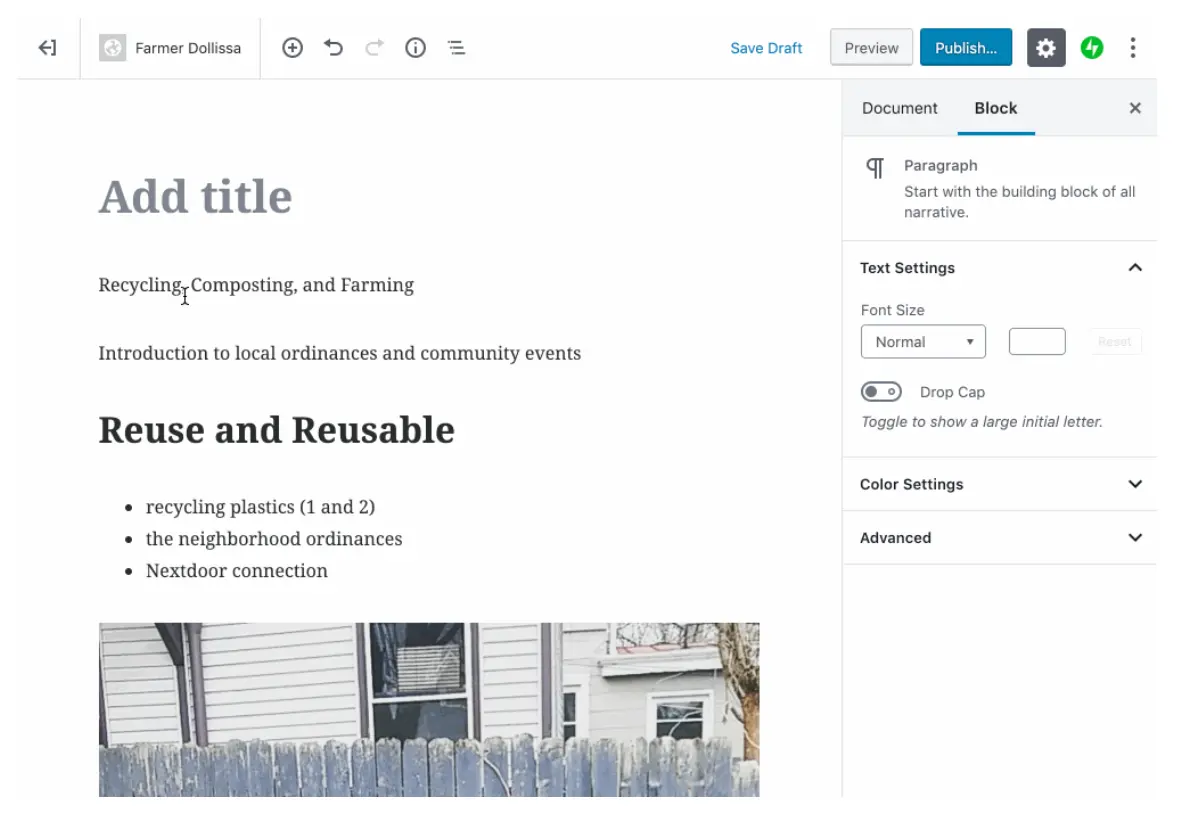 Using SimpleNote in WordPress